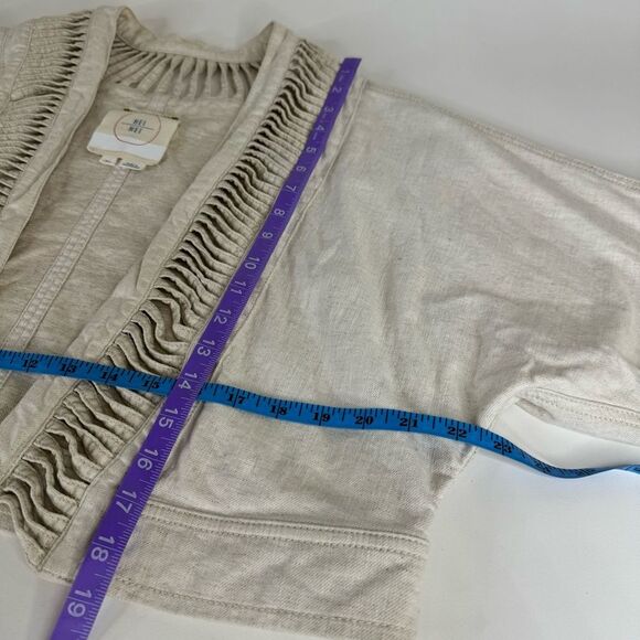 Anthropologie Hei Hei Ladder Linen Cut Out Jacket Size M/L - Picture 12 of 16